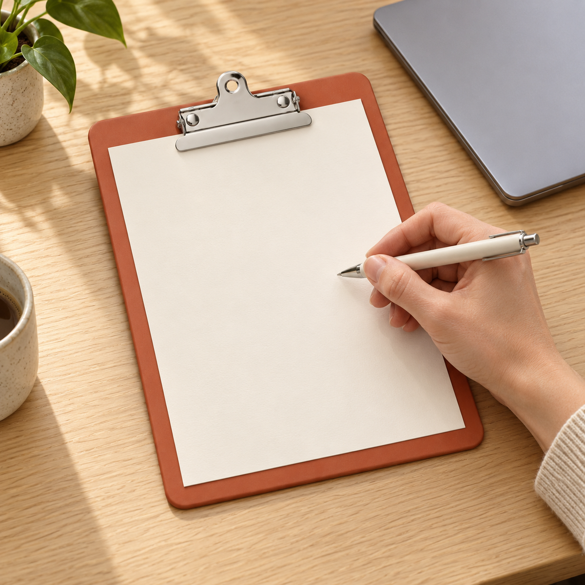 Terracotta clipboard office lifestyle