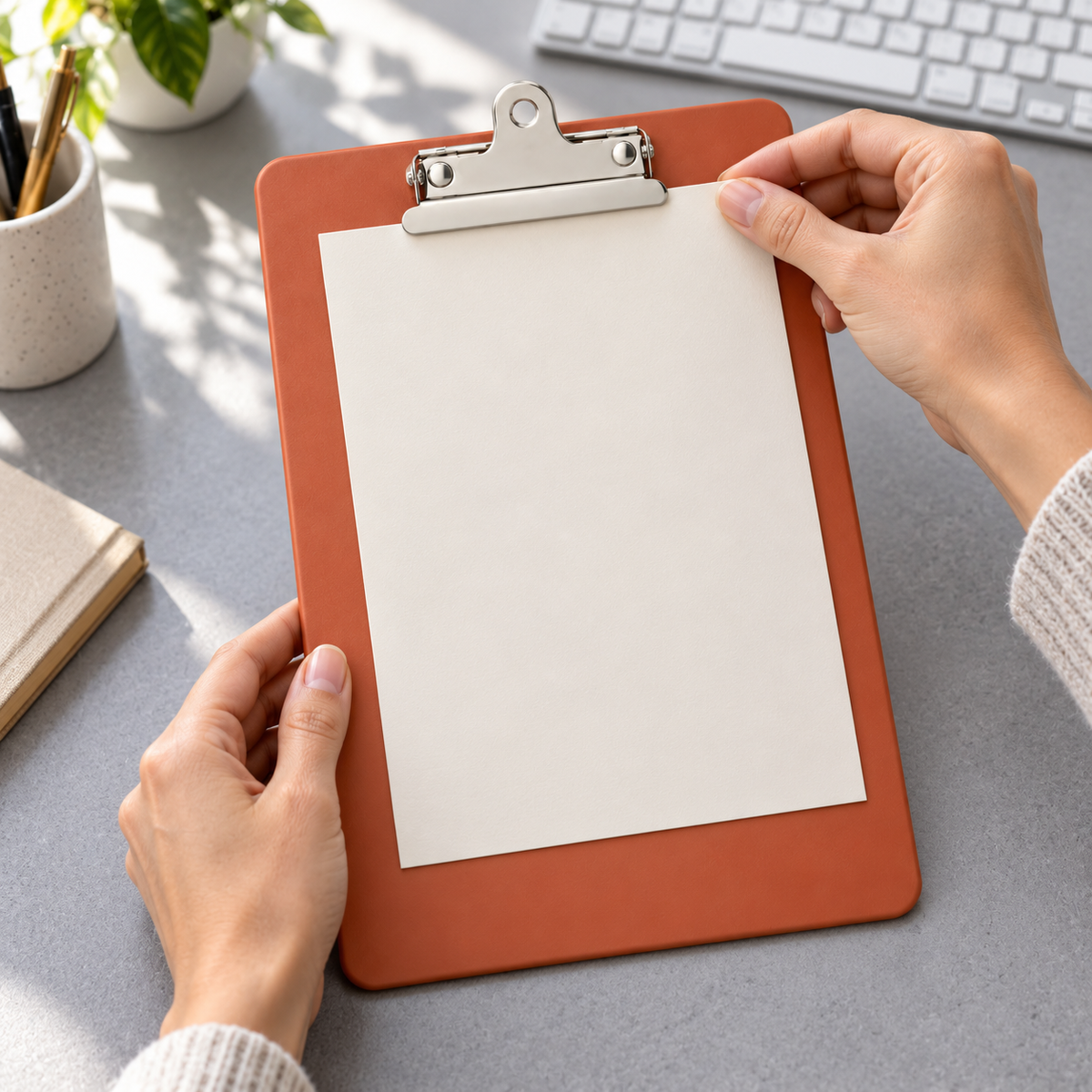 Terracotta clipboard office lifestyle