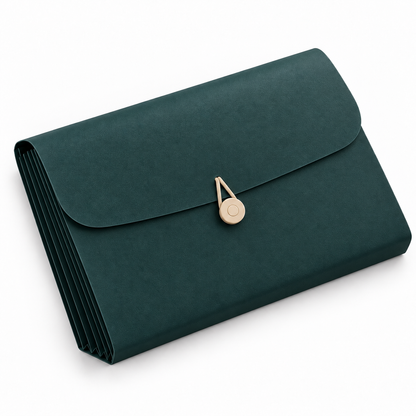 Dark teal expanding file alternate angle