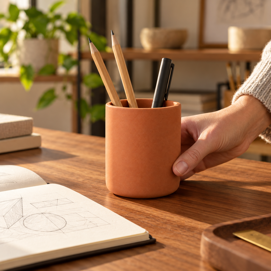 Zyvellie pencil cup - studio desk usage