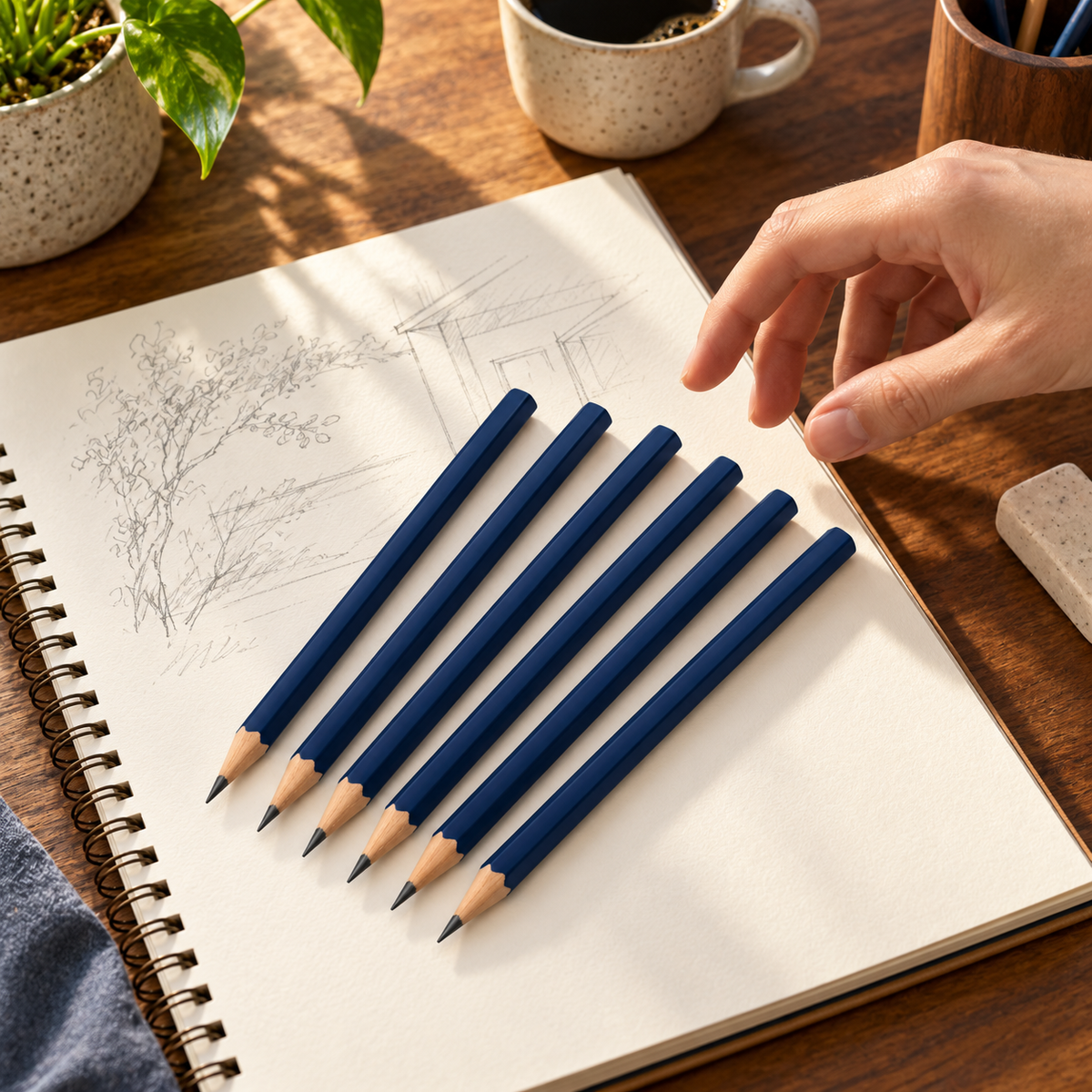 Zyvellie pencil set - studio desk usage