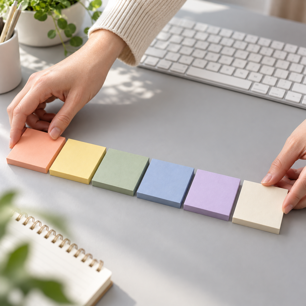 sticky note set office lifestyle
