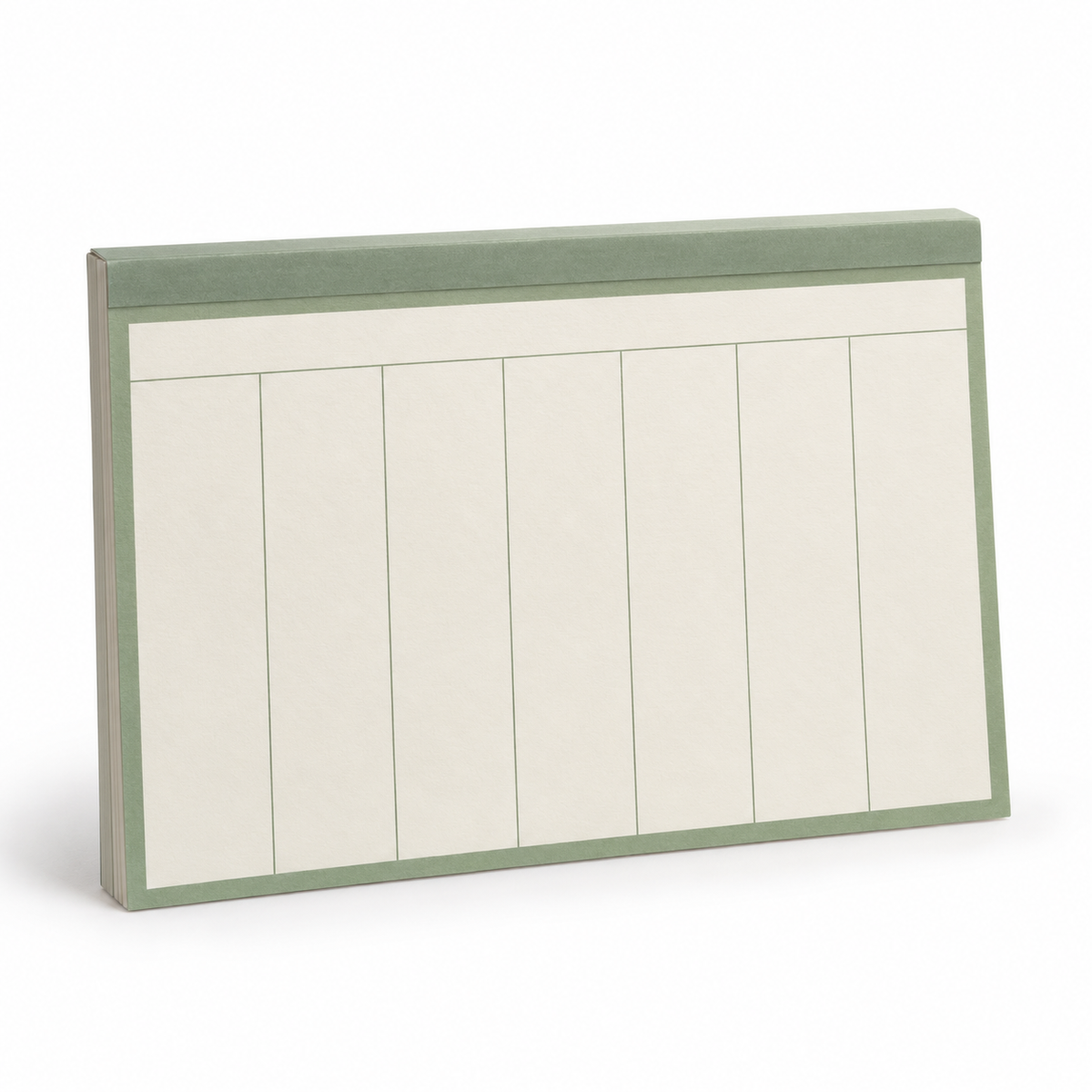 weekly desk planner on white background